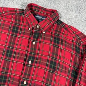 Vintage Polo Ralph Lauren McMeel Flannel Shirt Mens Medium Multicolor Plaid Holi